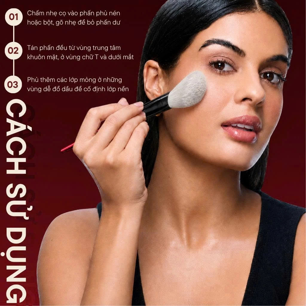 Cọ Trang Điểm Phấn Phủ Đầu Bung Xéo - Cọ Má Hồng Phấn BH Cosmetics Angled Contour Brush BH006